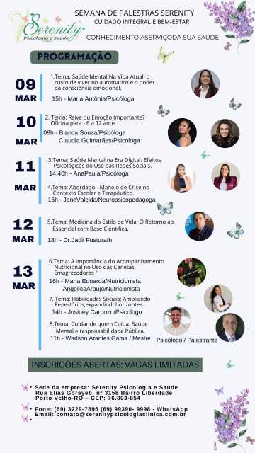 Semana de palestras: Semana Integral e Bem-Estar