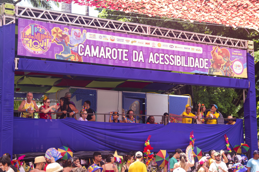 Camarote da Acessibilidade com lotação no Carnaval de Olinda