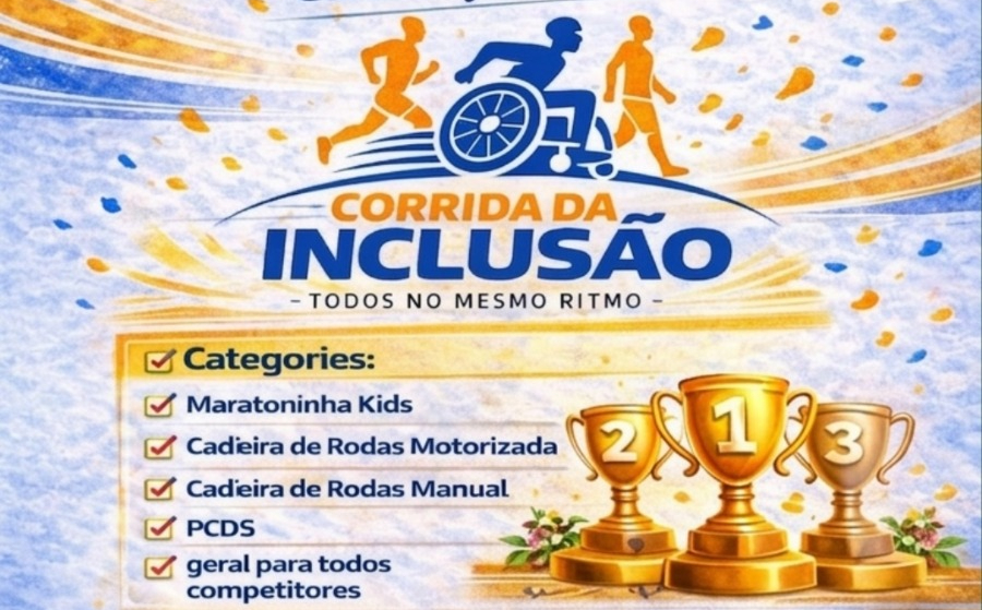 Corrida da Inclusão é promovida para arrecadar equipamentos de acessibilidade
