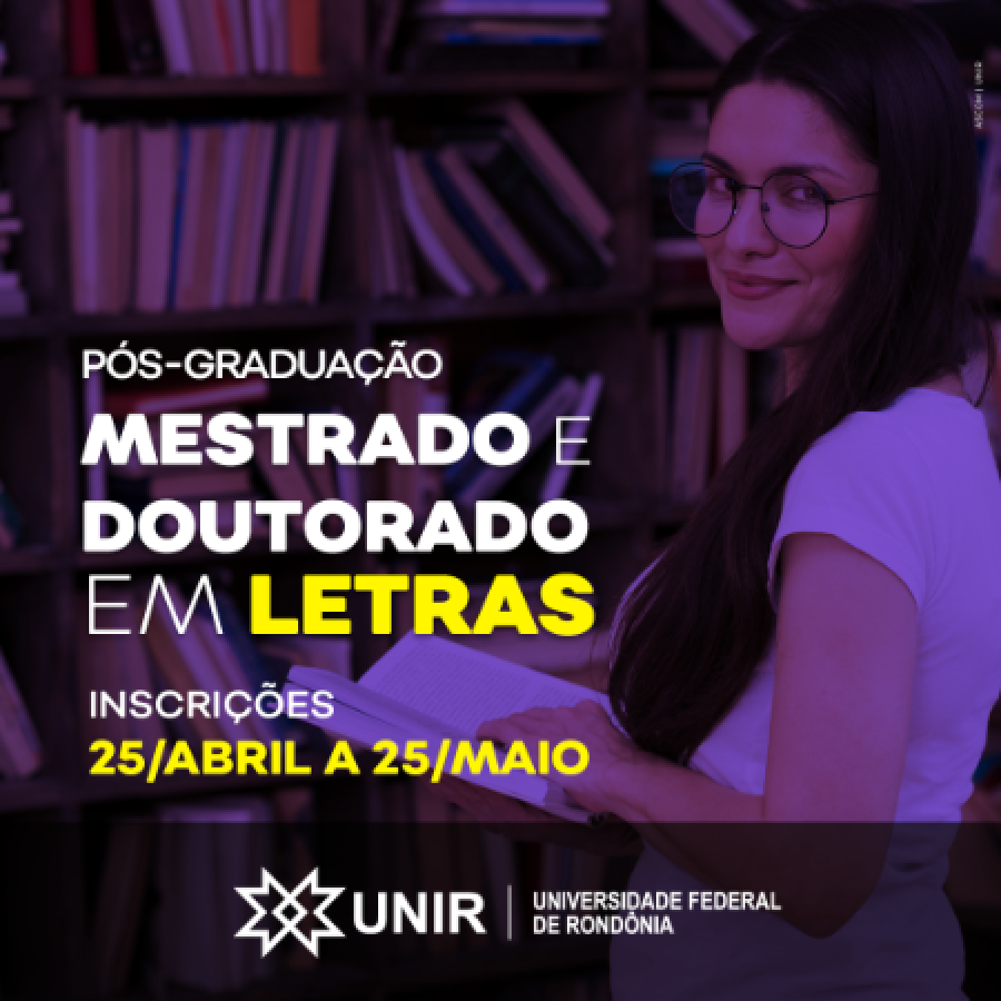 UNIR abre inscrições para Mestrado e Doutorado em Letras com cotas para PCD